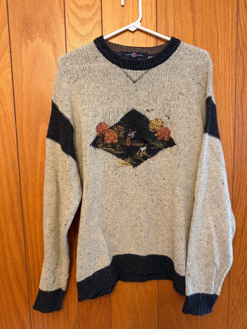 Cotton Traders Vintage Knit Wool Crewneck Sweater